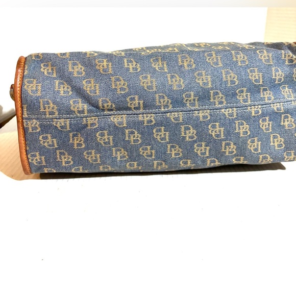 Dooney & Bourke Blue and Brown Monogram canvas / leather Tote bag - Picture 3 of 9